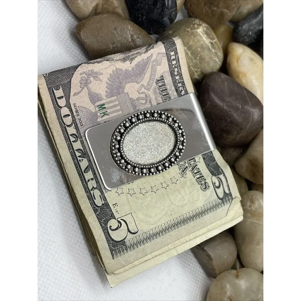 TURQUOISE Western Money Clip Stainless Steel UNIQUE Quality Wedding Party Gift